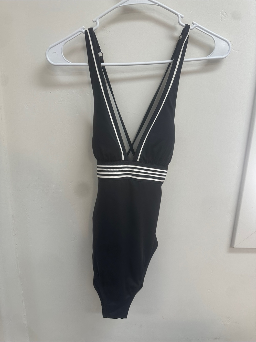 Trina Turk Monaco Pleated Plunge One-Piece Swimsuit black